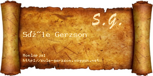 Süle Gerzson névjegykártya
